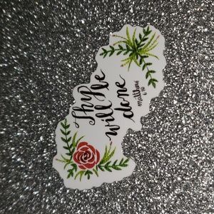 GOD WATERPOOF Sticker floral